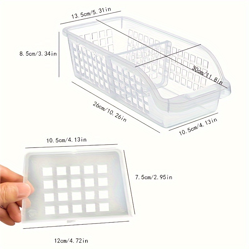 EXCEART Desktop Organizer Box Box Storage Basket Without Lid Containers  Clothes Box Clear Organizer Box Fridge Drawer Organizer Refrigerator  Organizer Cosmetics Container : : Home