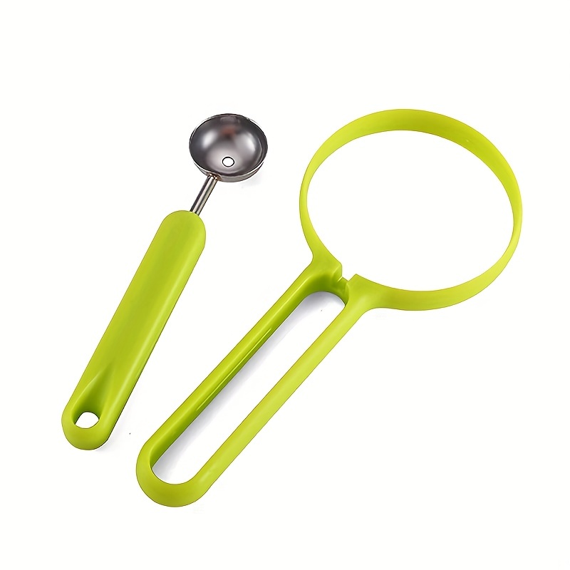 Lot de 2 outils de cuisine pour couper les fruits, éplucheur, cuillère,  melon, bol fantaisie - Couleur aléatoire bjlongyi : : Maison