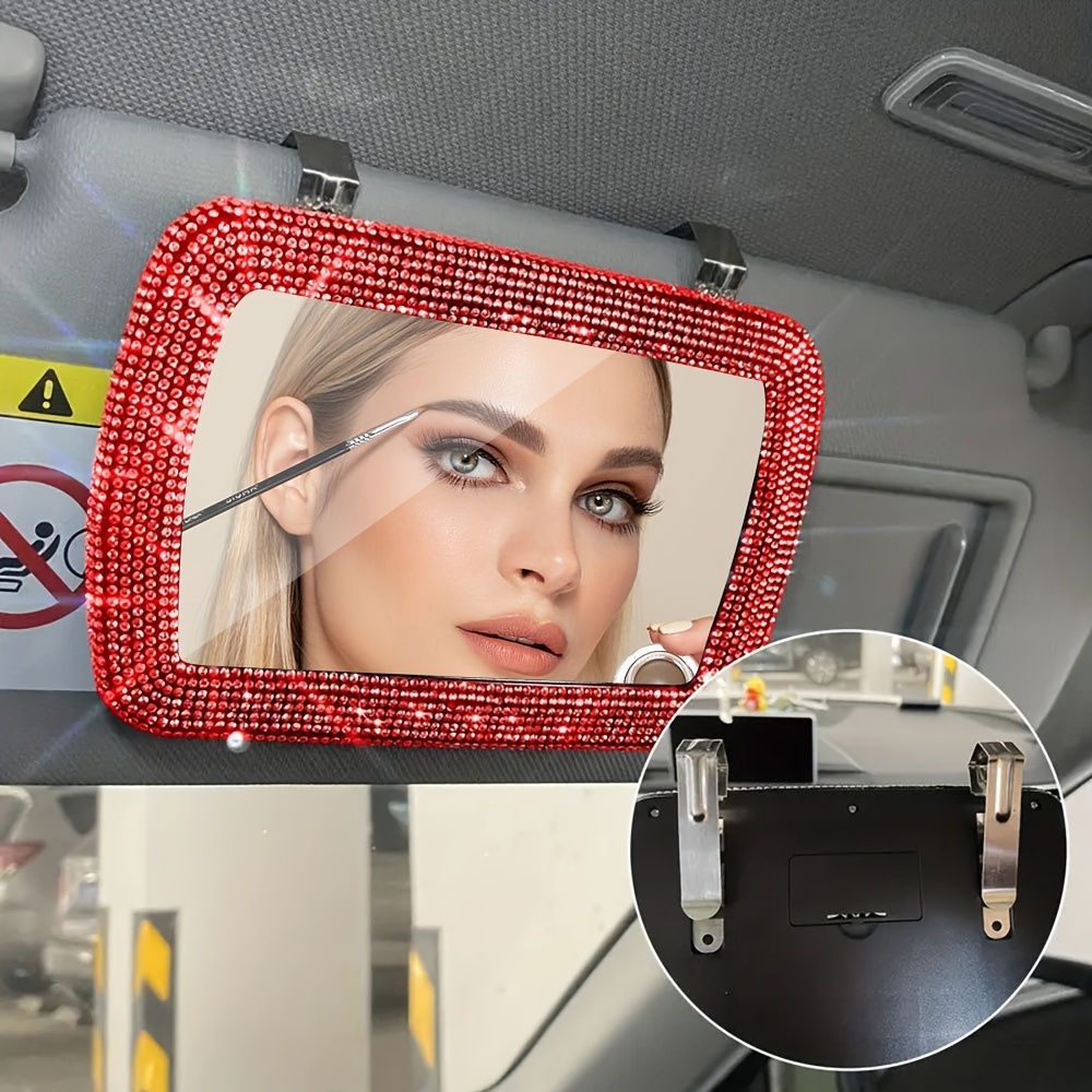 Auto Drei Faltbare Make-up Strass Spiegel, Auto Sonnenschutz