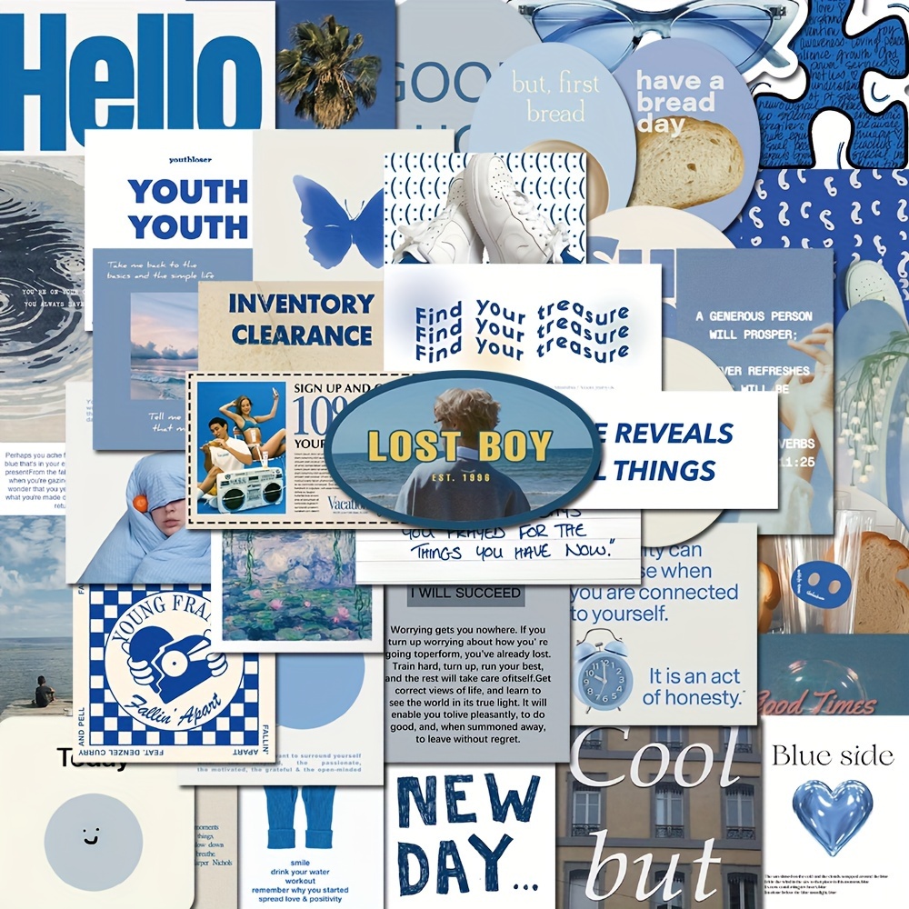 Image of 57 Stickers, Instagram Style Korean Stickers, Art Diy For Journals, Phone Cases, Ipads, Water Bottles, Decals