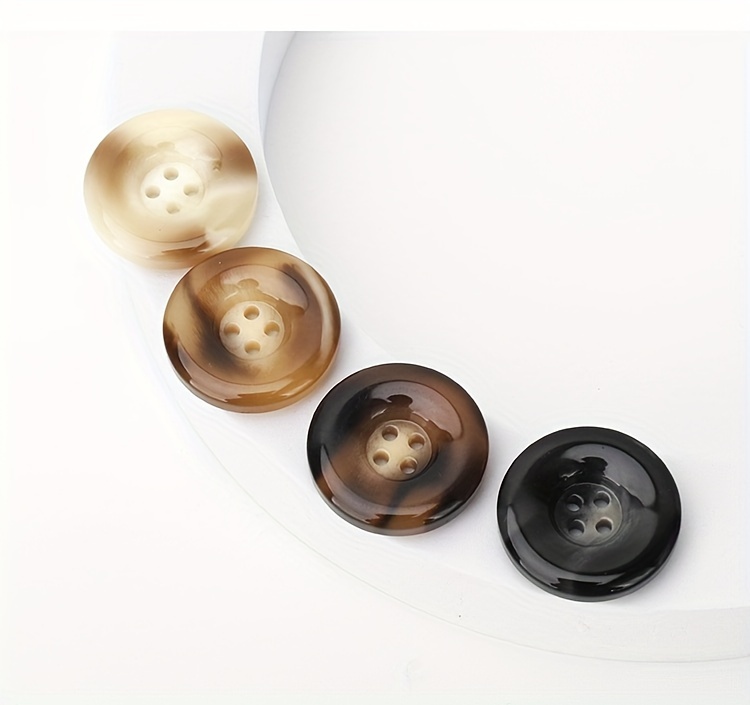 Resin Buttons Pattern Buttons Black Buttons Brown Buttons - Temu