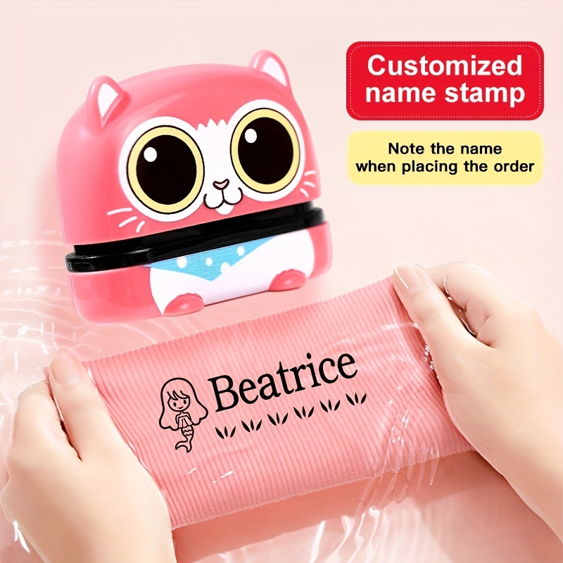 MiyaCstm Name Stamp, Custom Stamp Name,Personalized Stamper, Clothing Stamp,Personalized  Stamps, Custom Name For Baby Clothes,6 Sticker P