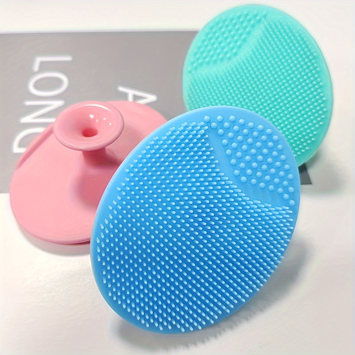 3d Silicone Facial Cleansing Brush Cleaning Scrub Oily Mixed - Temu