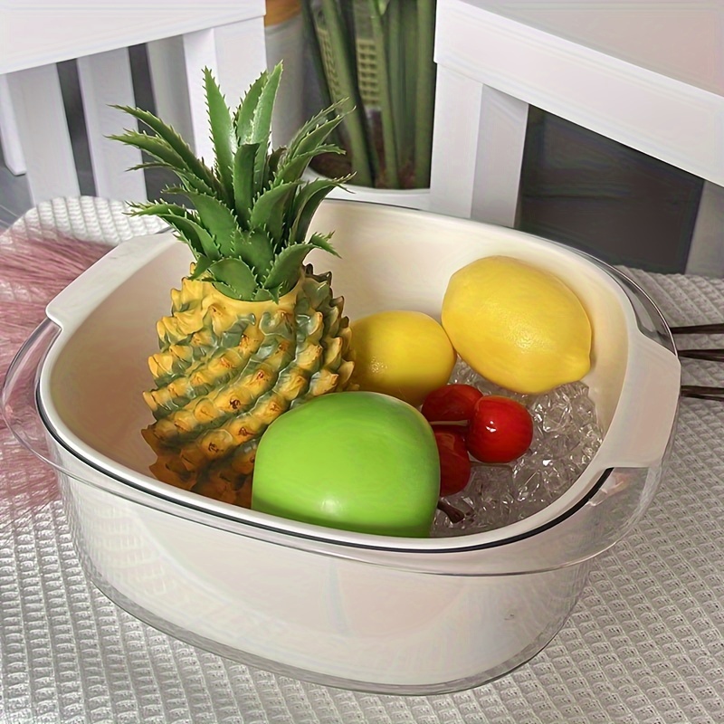 Kitchen Strainer Draining Basket Colander Plastic Washing - Temu