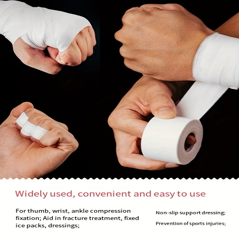 (3 Pack) White Athletic Sports Tape, Very Strong Easy Tear No Sticky  Residue Tape for Athlete & Sport Trainers & First Aid Injury Wrap,Suitable  for