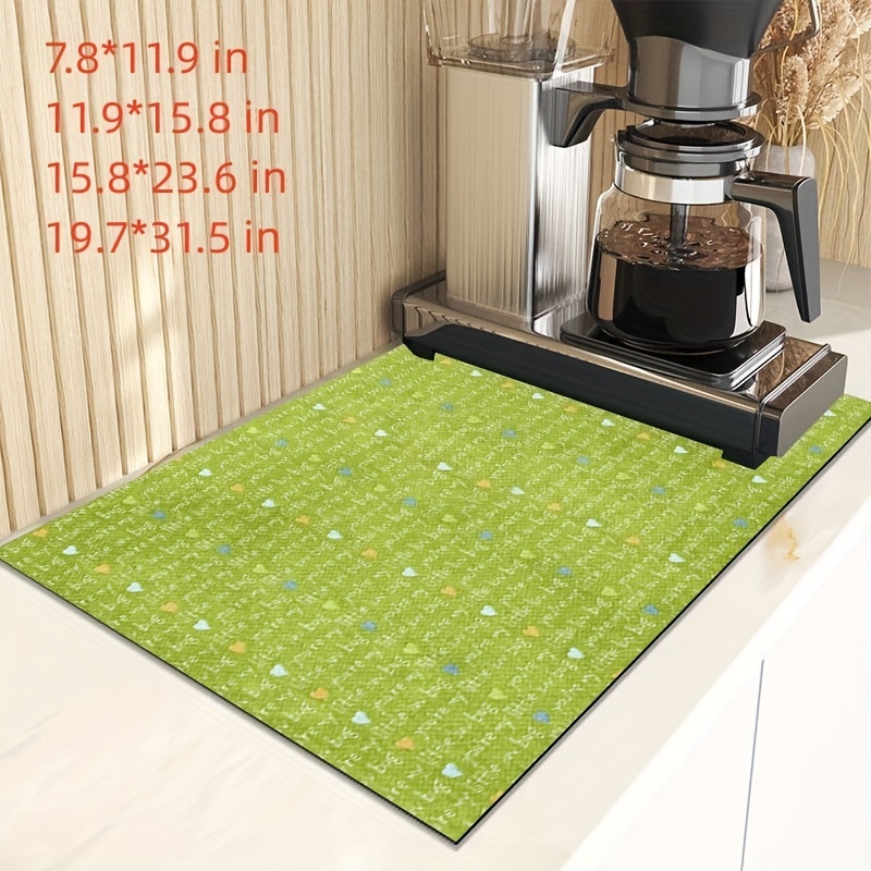 Dish Drying Mat Geometric Soft Diatom Technology Cloth - Temu