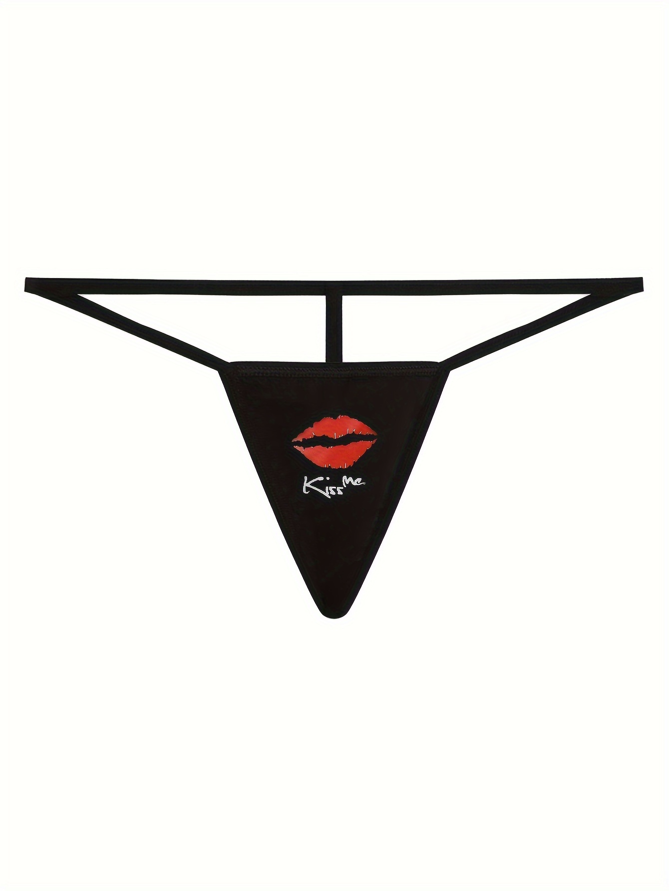 Womens Briefs Mesh Sheer Lip Printed Lingerie Underwear Panties