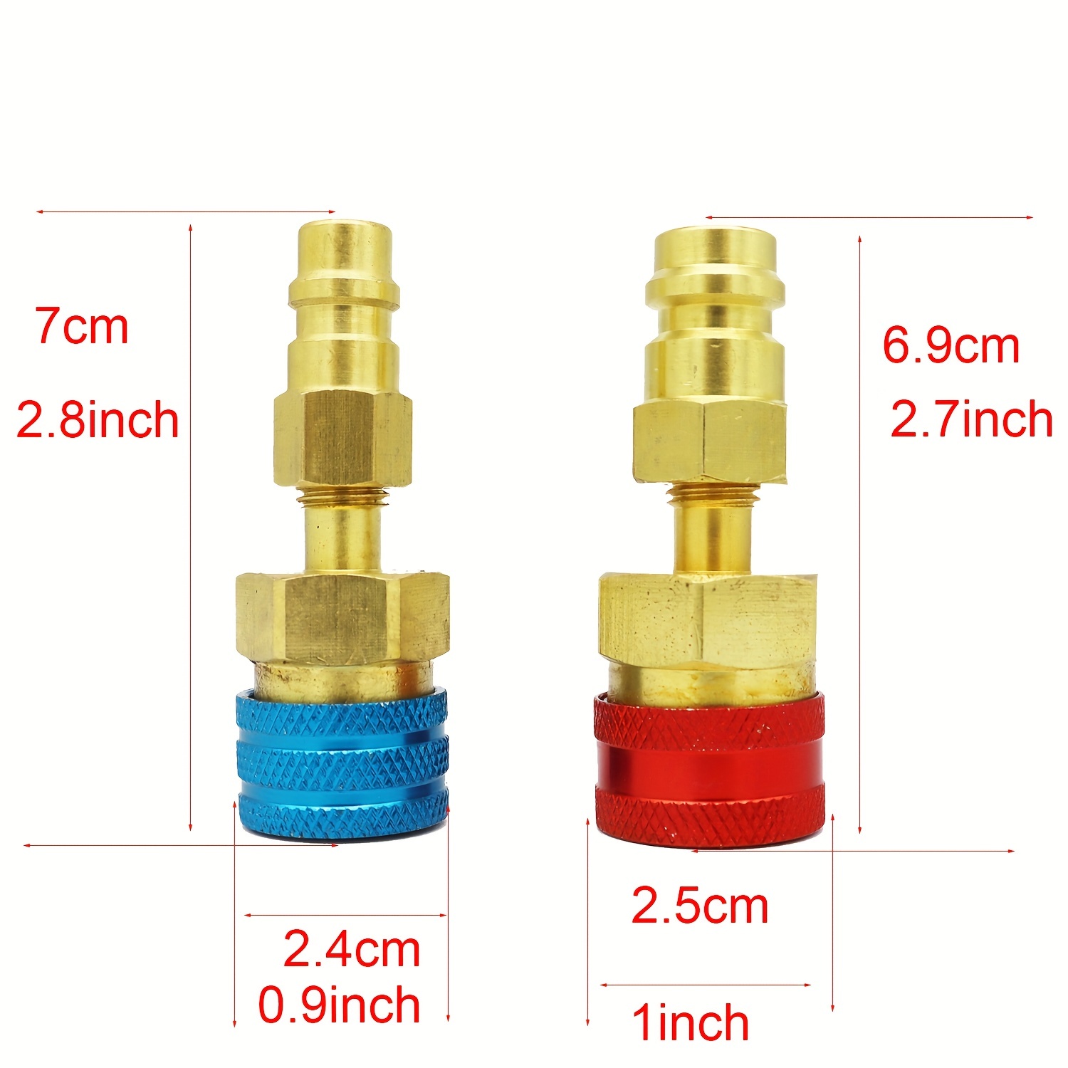 R1234yf to R134a Adapter Kit, R1234yf to R134a High & Low Side Quick  Coupler Adapters, R134a to R1234yf Adapter, Quick Couplers Kit for R1234YF  Car