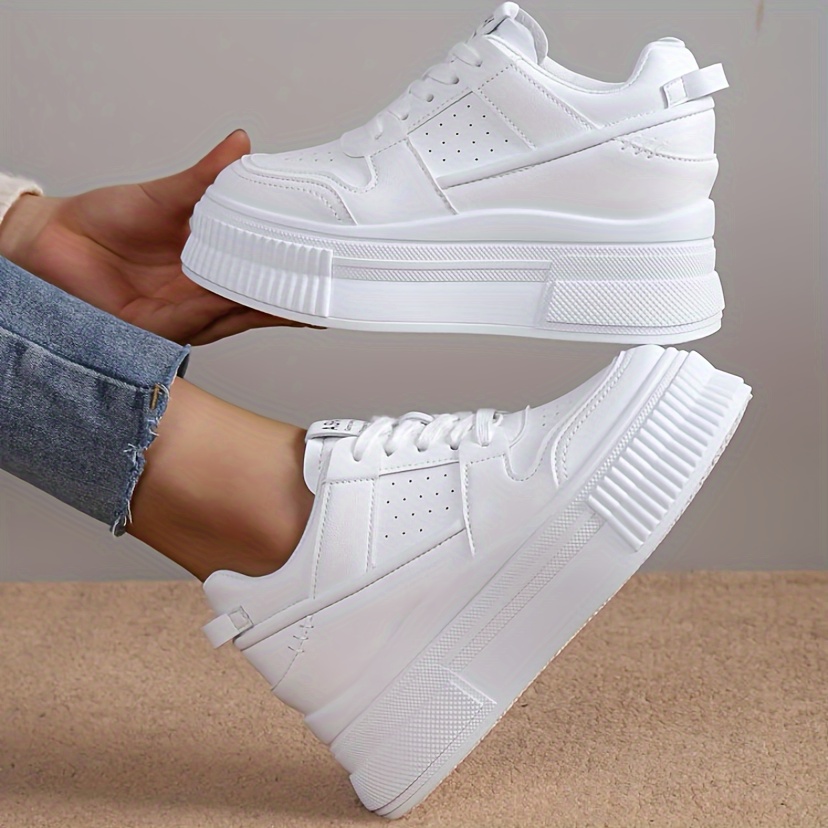 Platform white sneakers best sale