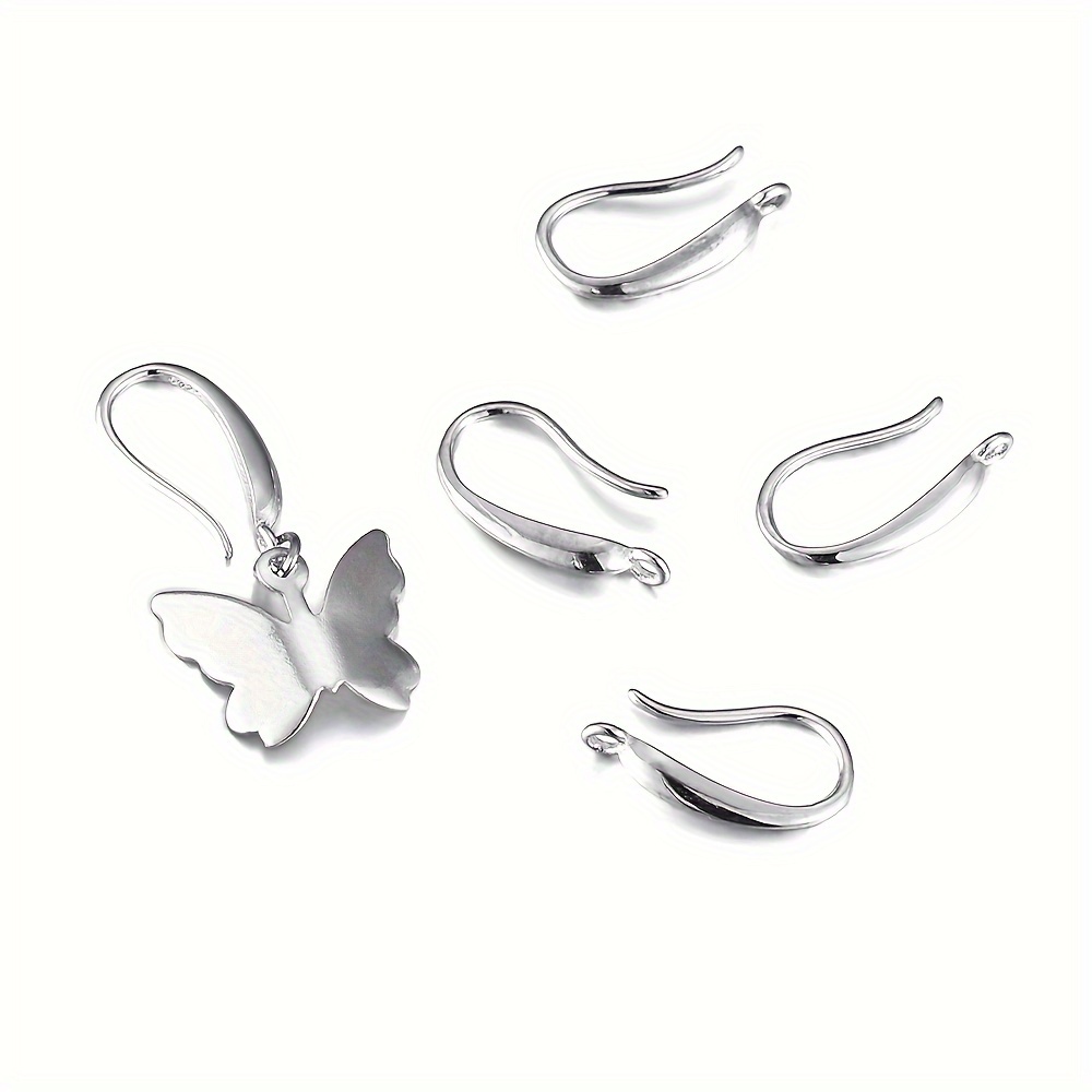 925 Sterling Silver Ear Hook Real Earrings Studs Base - Temu