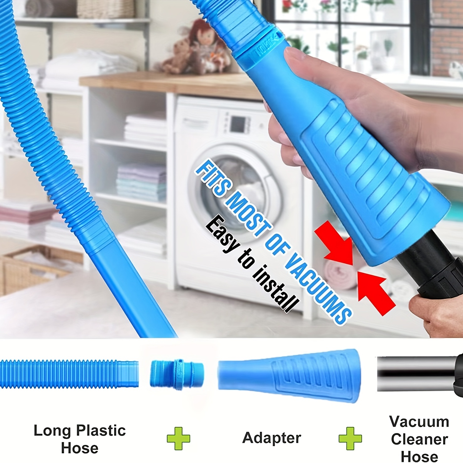 Sealegend 2 Pieces Dryer Vent Cleaner Kit Vacuum Attachment Hose with  Brush, Dryer Cleaning Brush Lint Remover Hose