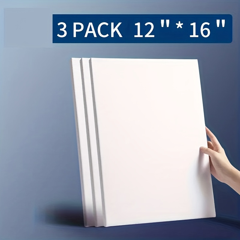 Canvases for Painting - Pack of 12, 5 X 7 Inch Blank White Canvas