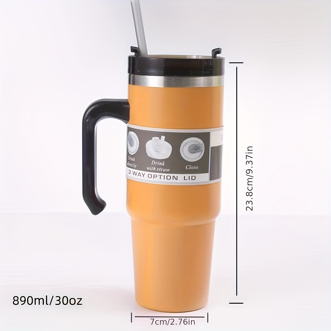 Water Bottle Tumbler Cup Handle Travel Mug Holder for 20oz 30oz Car Vehicle  Cup Drink Holder
