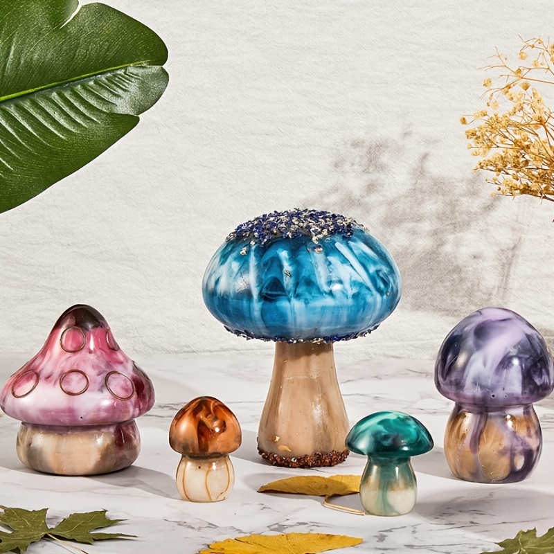 9 Kinds Of Mushroom Mold Silicone Resin Mushroom Mold For - Temu