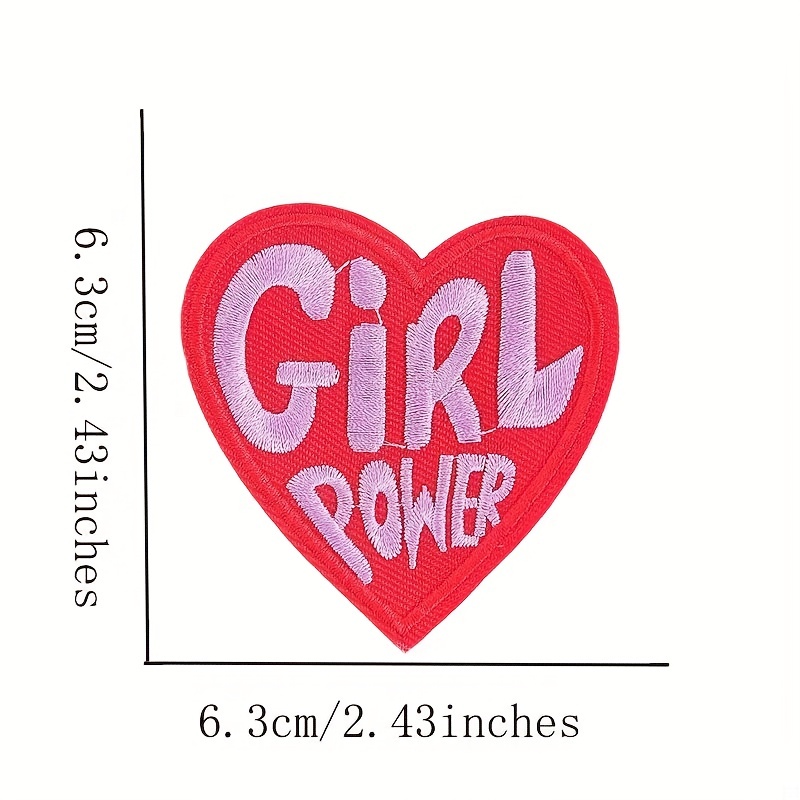 Pink Iron On Patches Letter GIRL Power Woman Fashion Logo