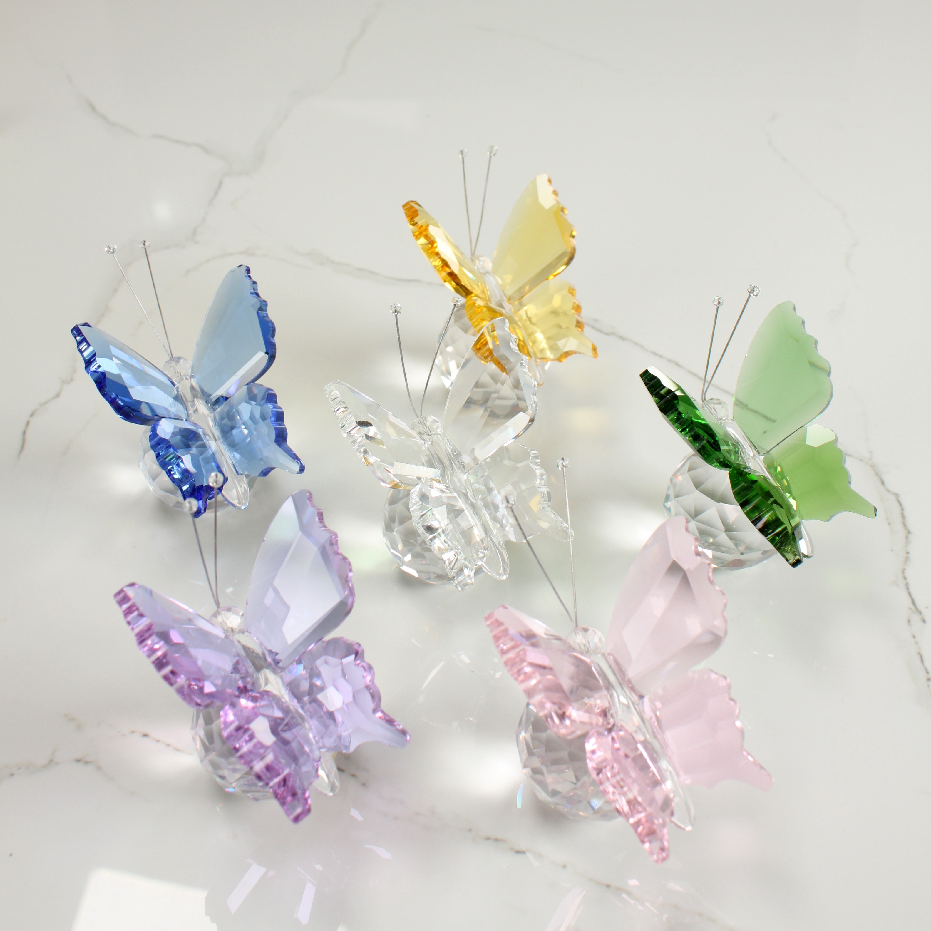 Comprar Adornos de mariposas de cristal, manualidades, pisapapeles