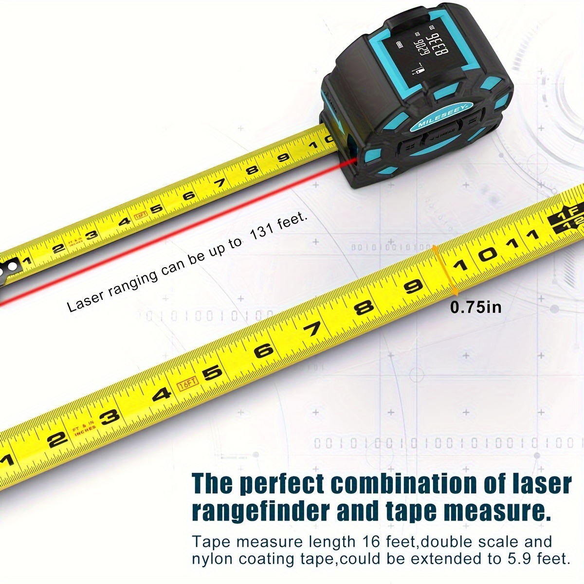 1pc Laser Tape Measure 3 In 1 Digital Tape Measure High Precision Laser  Rangefinder Steel Tape Measure in 2023