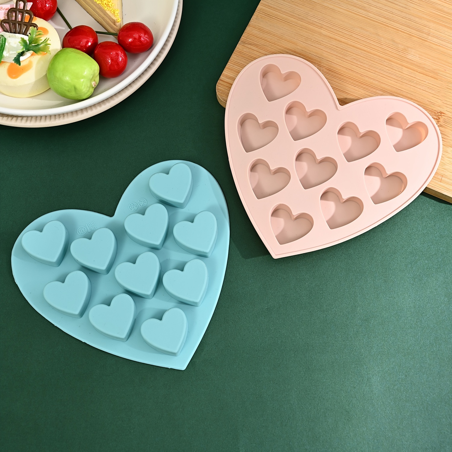 Wilton 6 Cavity Mini Silicone Heart Shaped Cookie And Candy Mold
