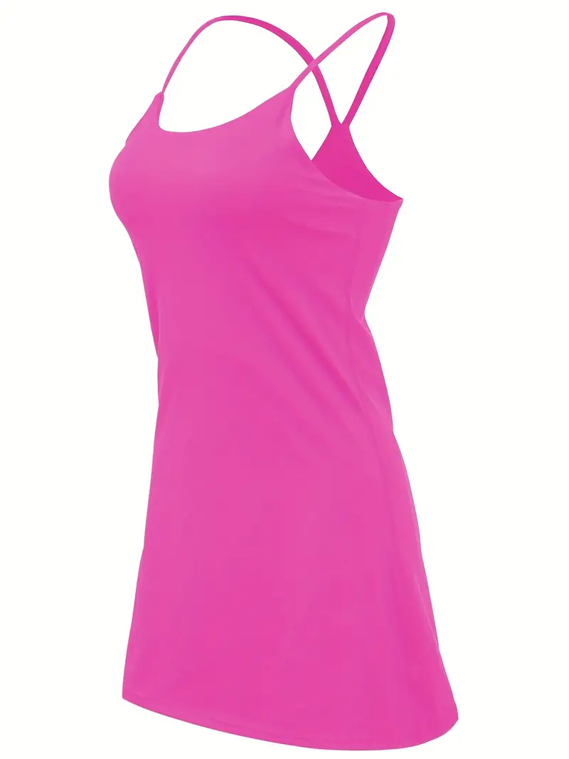 Women's Tennis Dress Workout Golf Dress Built in Bra Shorts - Temu