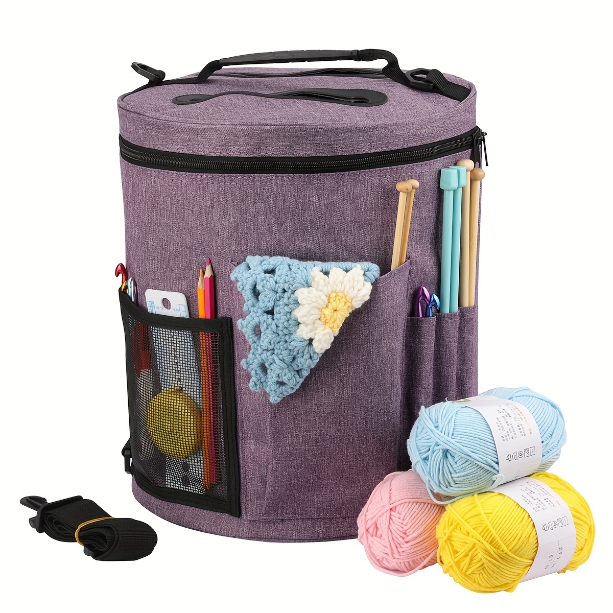 Portable Knitting Yarn Organizer Knitting Bag Organizer Yarn - Temu