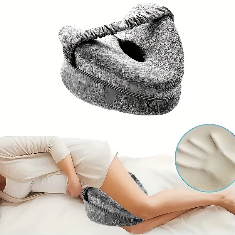1pc Leg & Knee Memory Foam Support Pillow, Sleeping Orthopedic Back Hip  Body Joint Pain Relief Thigh Leg Pad Cushion, Removable Washable Cover