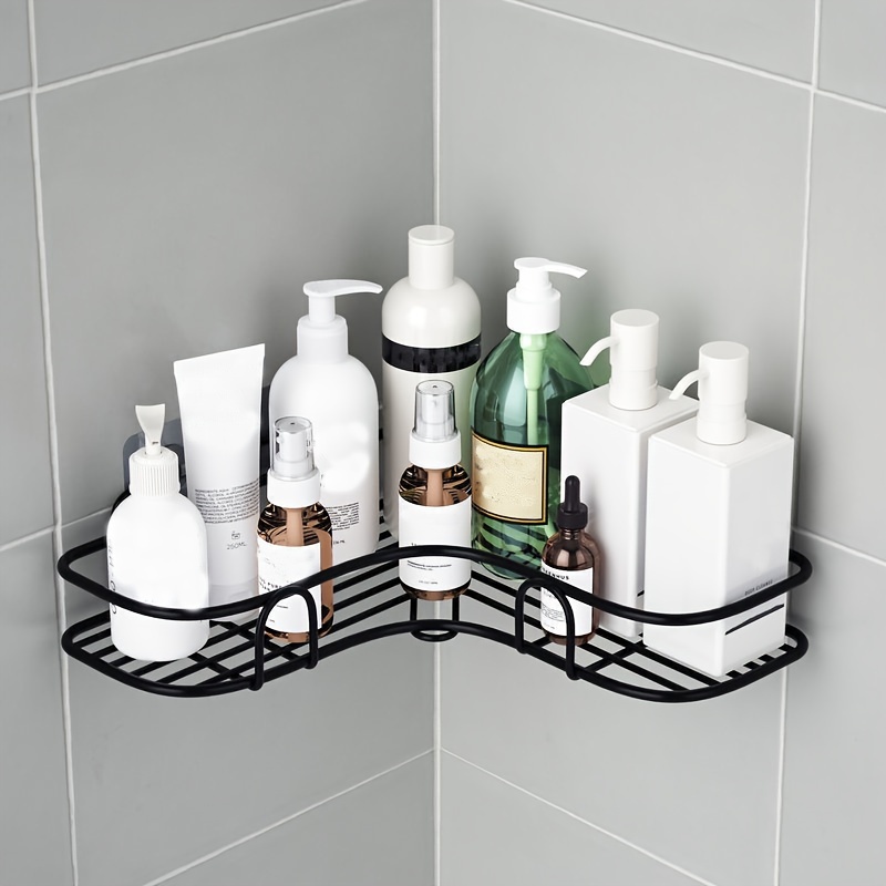 Corner Shower Caddy Plastic Bathroom Storage Rack Wall - Temu