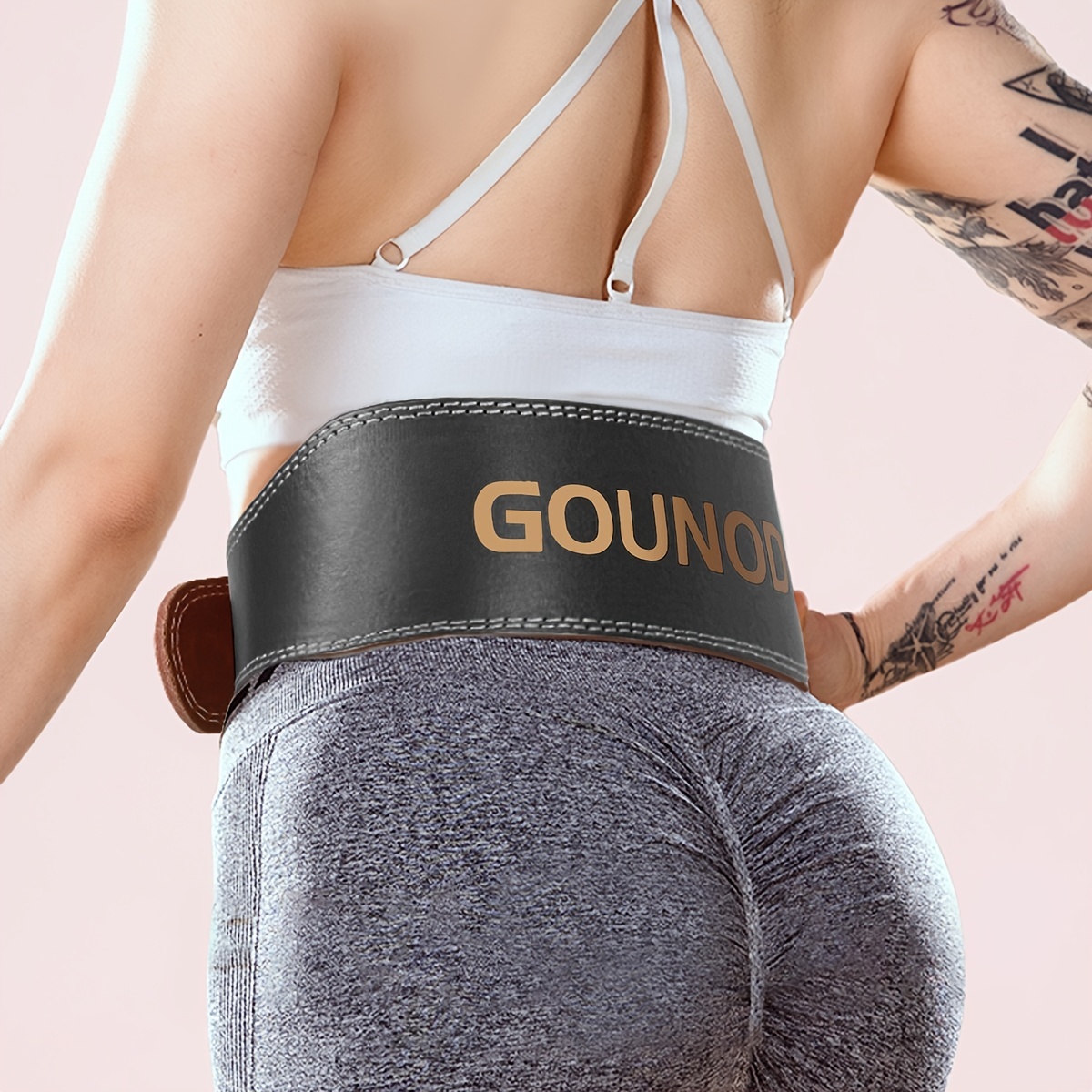 1pc Pu Leather Waist Support Belt Gym Accessories For - Temu