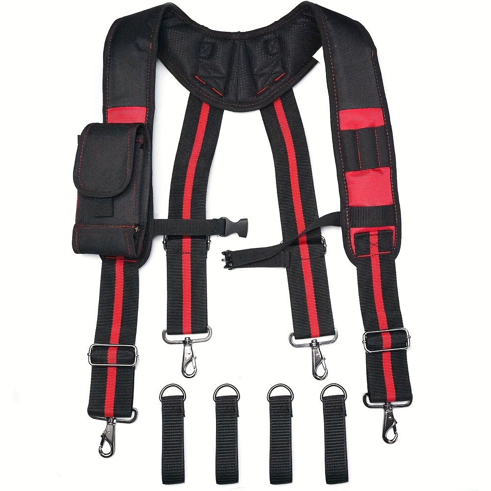

Working Suspenders With Detachable Phone Holder, Comfortable Shoulder Padder For Men, Ideal Choice For Gifts