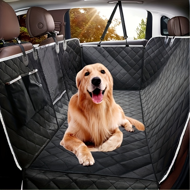 Dog Hammock for Car with Mesh Window, 600D Oxford Waterproof Nonslip  Durable Seat Protector for Back Seat for Car Truck SUV(54 W x 58 L) 