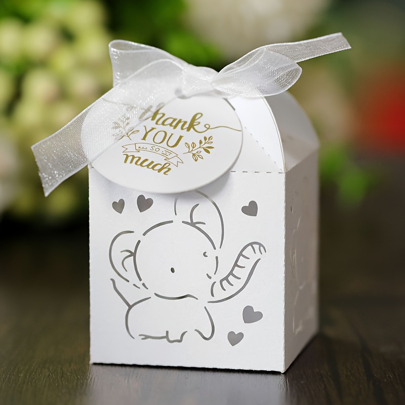 50Pcs Cartoon Bee Candy Favors Boxes Paper Beehive Treat Boxes For