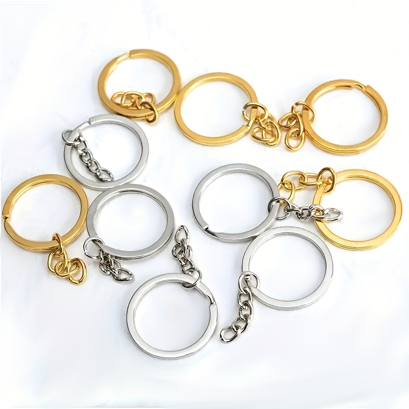 Key Chains For Crafts Keychain Rings Chain Split Key Ring - Temu
