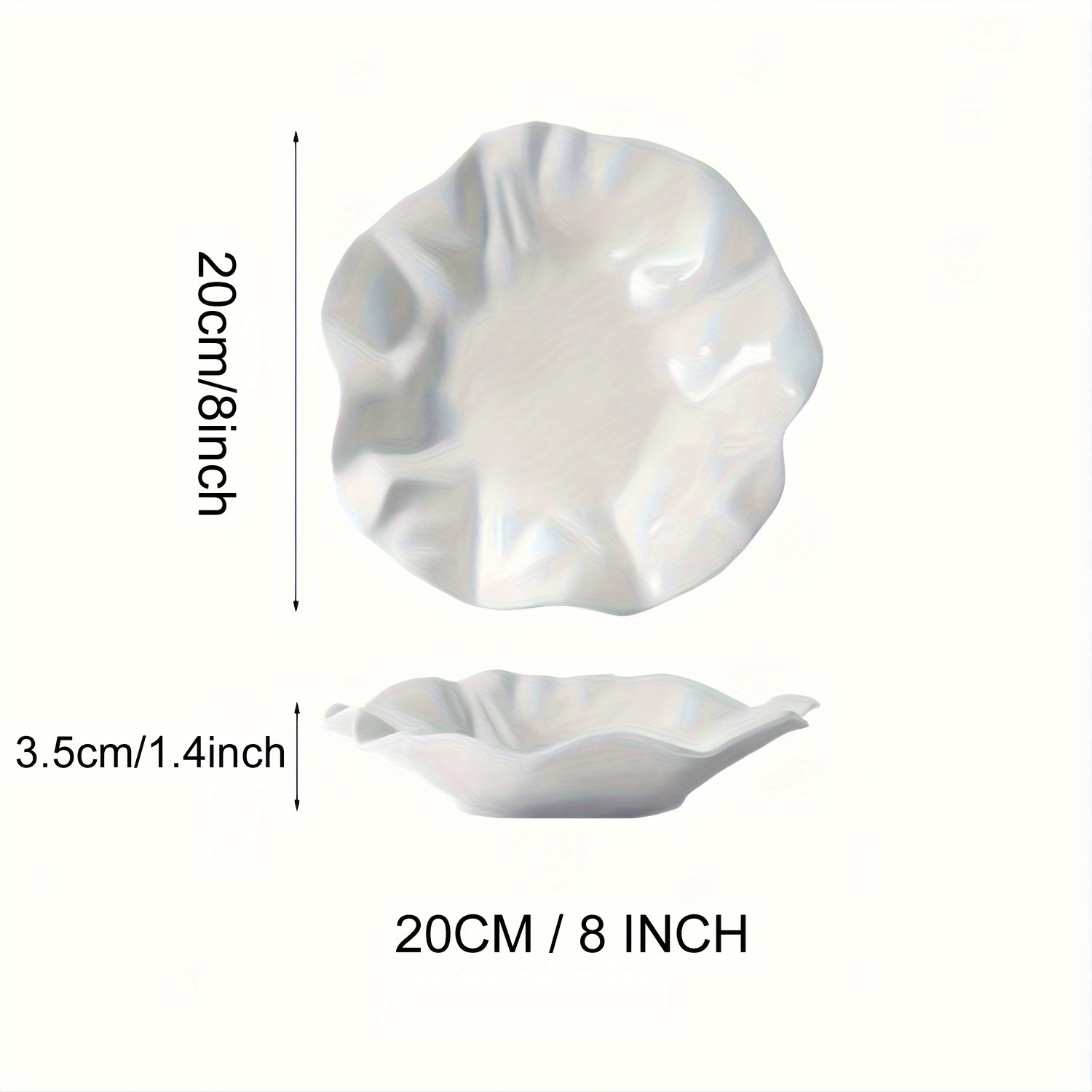 1pc 8-Inch, 1pc 11-Inch And 1pc 13-Inch White Ceramic Dinner Plates, Afternoon Tea Tableware Pasta Plates, Molecular Cuisine Internet Celebrity Fat-Reducing Plate Dishes Home Dessert Display, Salad Fruit Plate