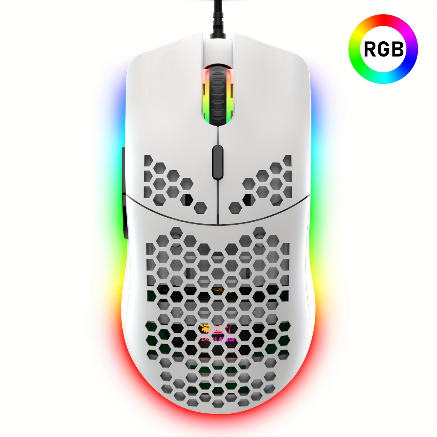HP Wired RGB Gaming Mouse High Performance Mouse with Optical Sensor, 3  Buttons, 7 Color LED for Computer Notebook Laptop Office PC Home 