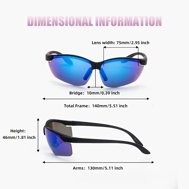 1pc Mens Polarized Sports Sunglasses Unisex Driving Fishing