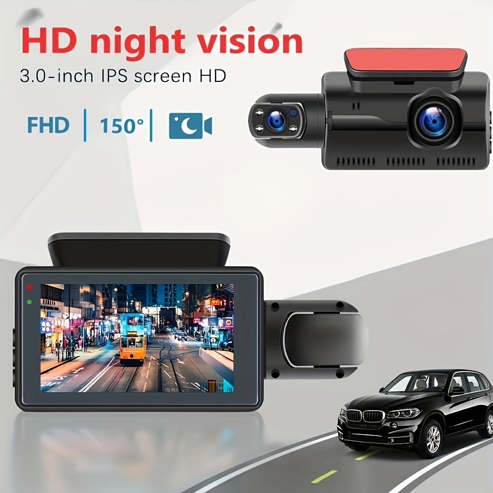 Dual Dash Cam Front and Inside FHD 1080P Dashcams for Cars with Infrared  Night Vision Car Camera Driving Recorder 24H Park Monitor Motion Detection