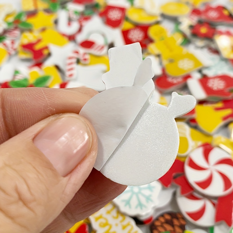Diy Christmas Snowman Snowflake Gift Foam Stickers - Temu