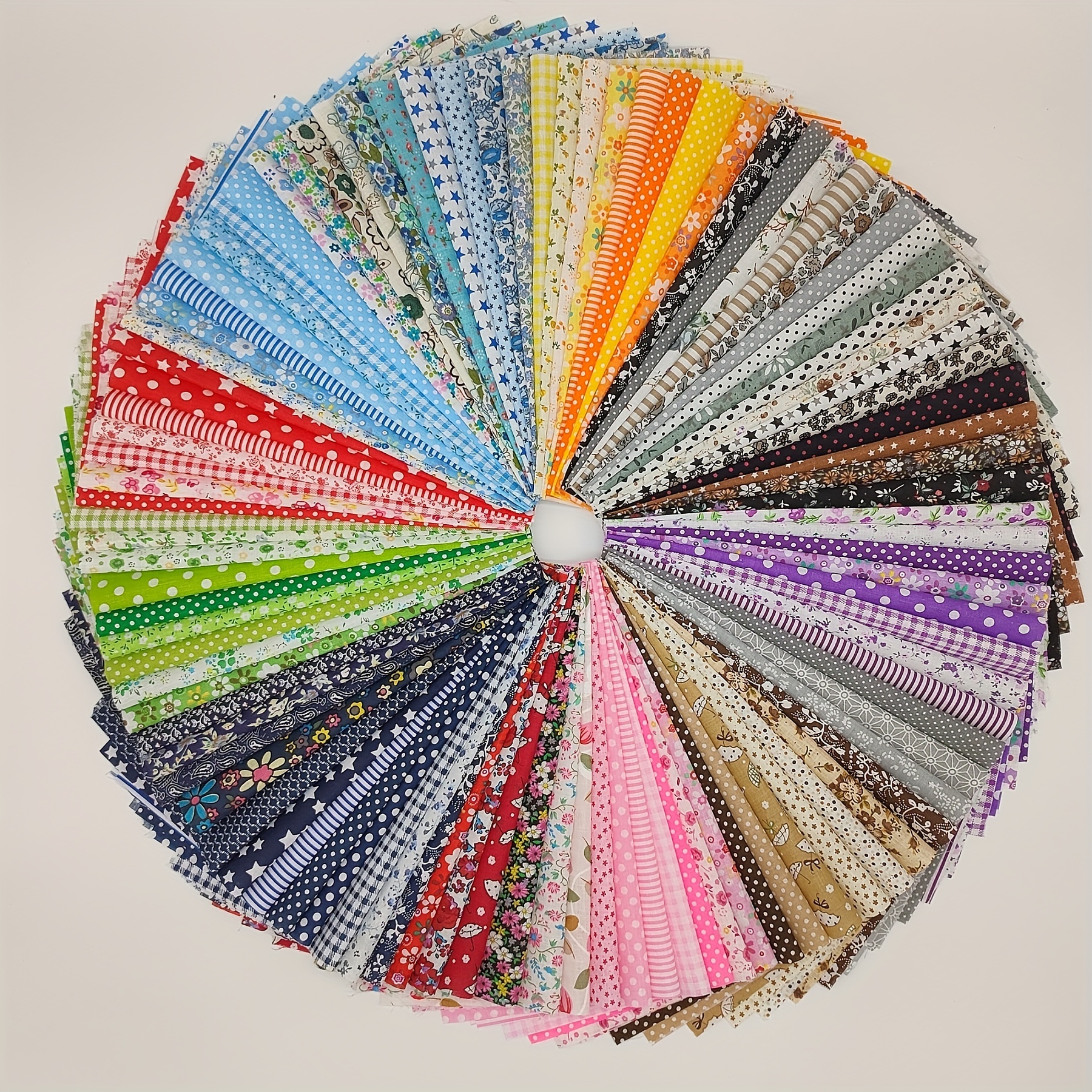 Precut Multi colors Cotton Fabric Squares Fabric Bundles For - Temu