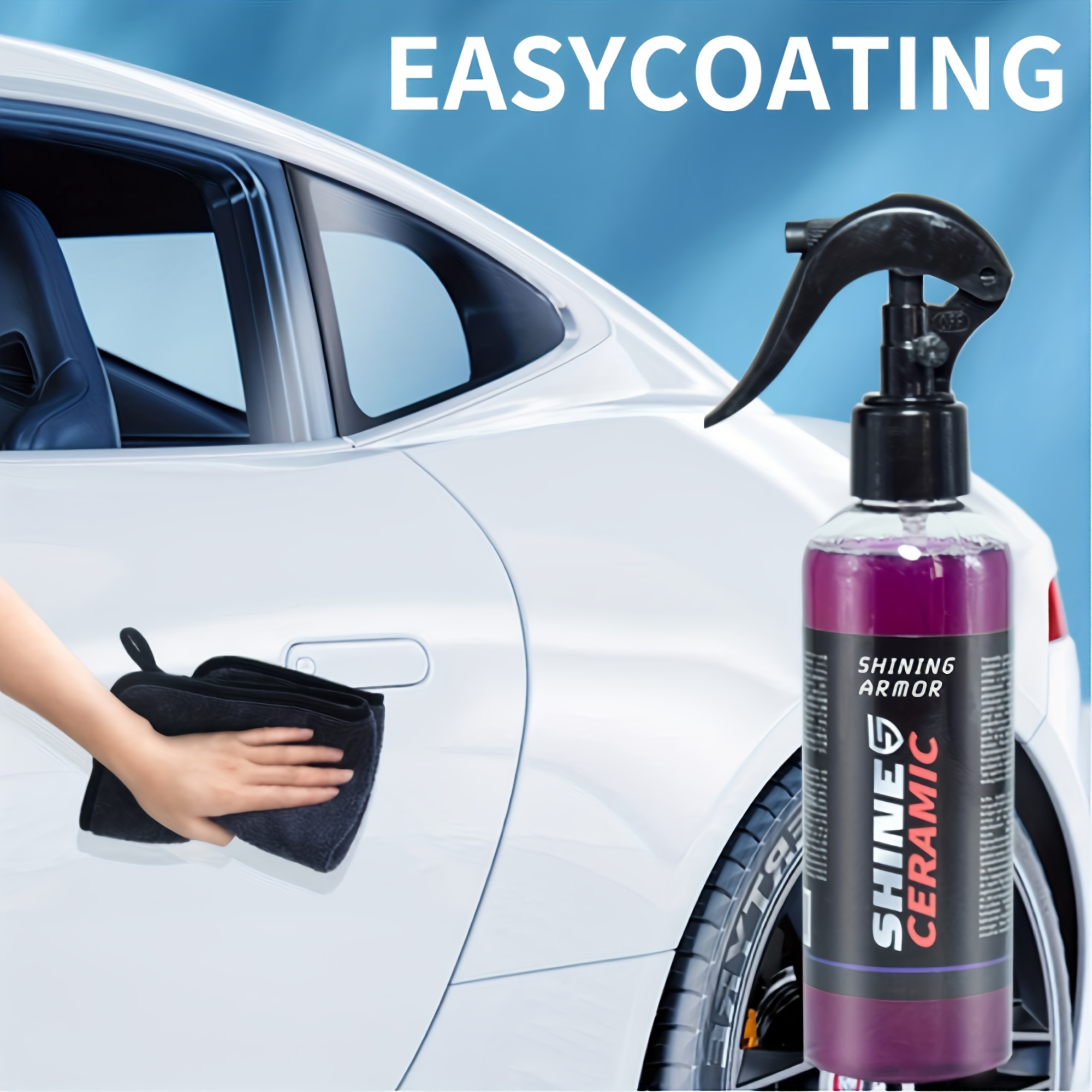 Ceramic Car Coating Nano For Paint Care 3 In 1 Crystal Wax Spray  Hydrophobic Polymer Detail
