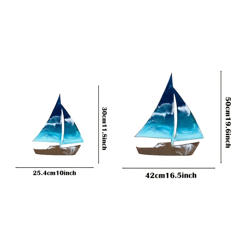 TOTLAC Decorazioni da parete per barche a vela costiere, arte da parete di  navi in metallo nautico, decorazioni da parete in spiaggia in metallo, decorazioni  da parete nautiche da appendere alla pa 