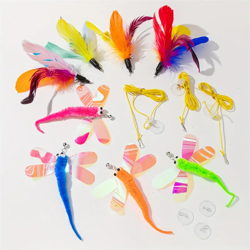 Cat Toy Fishing Pole Attachments Cat Toy Wand Refills cat - Temu
