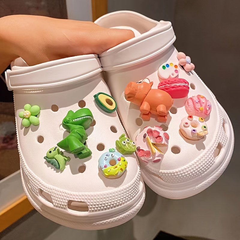3D Cute Cat Series Shoes Charms for Clogs Sandals Decoration, Shoes DIY Accessories,Temu