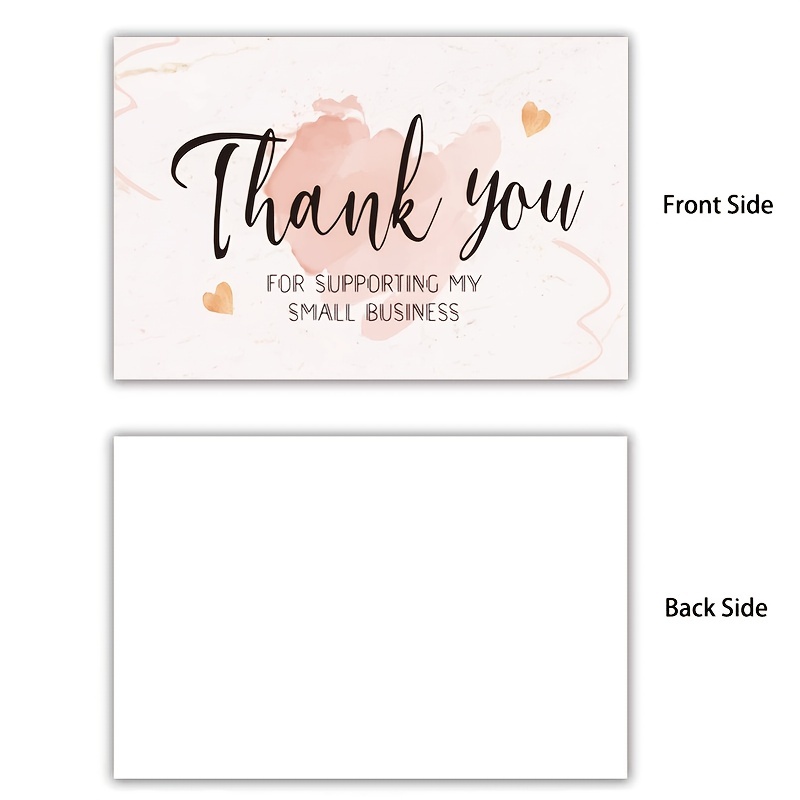 Dropship 50pcs Thank You For Supporting My Small Business Cards, -  3.5''x2.1'' - Black And White Greeting Blank Cards, Recommended For Online  Retailers, Small Business Owners And Local Stores to Sell Online