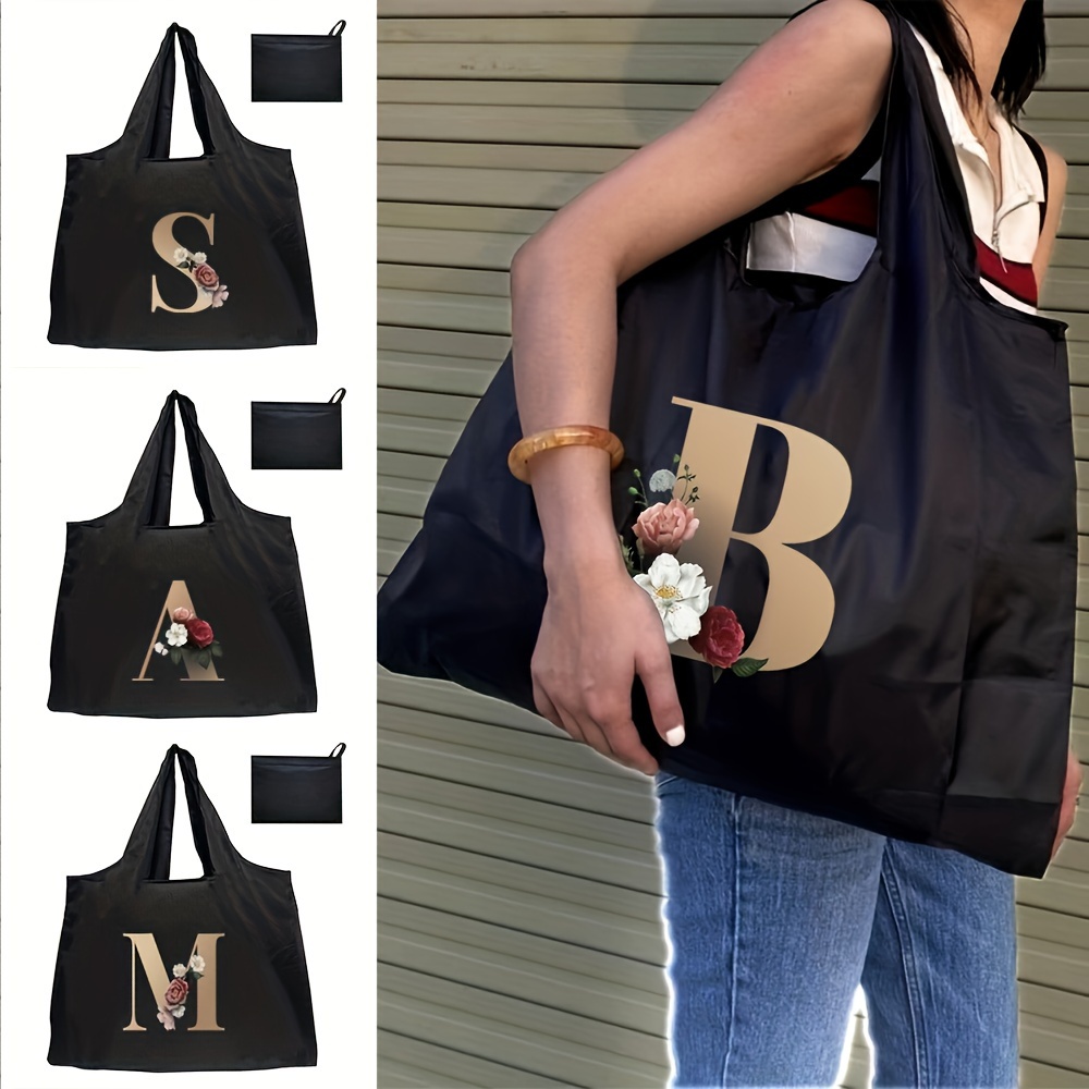 

Portable Large Capacity Shoulder Bag, Floral Pattern Handbag, Perfect Underarm Bag For Shopping