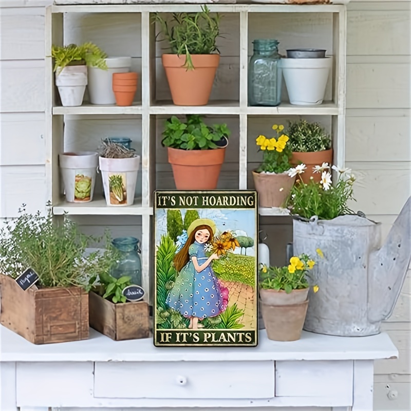 Garden Tin Sign Vintage Plants Wall Poster 's Hoarding 's - Temu