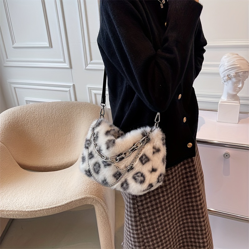 Fashion Fluffy Crossbody Bag, Punk Style Shoulder Bag, Women's Trendy  Handbag & Purse - Temu United Arab Emirates