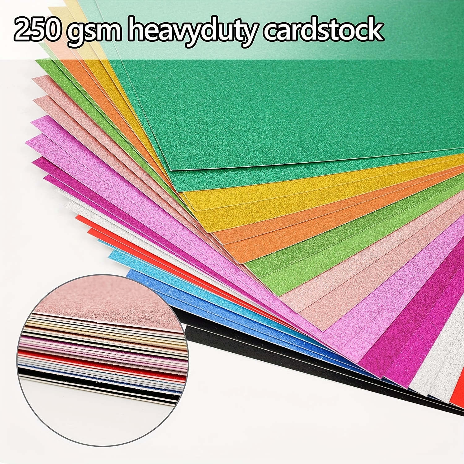 300gsm Glitter Cardstock Paper Colored Scrapbooking 8.5 x 11in Art DIY  Craft