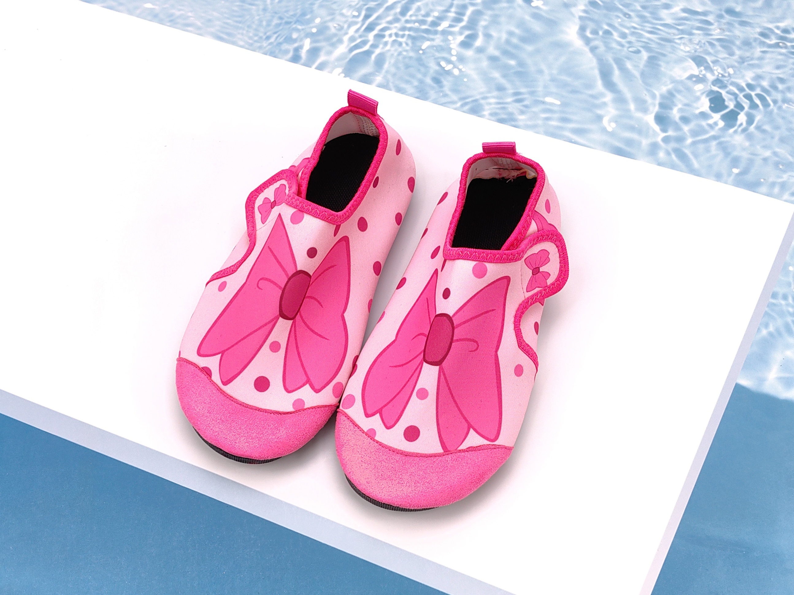 Cute Cartoon Toddler Water Shoes with Closure - Lightweight Quick-Dry Breathable Fabric & Non-Slip TPR Sole for Beach, Pool, Outdoor Summer Activities - Pink Girls & Boys Aqua Socks, Beach Wear | Fun Pattern Footwear | Adjustable Strap Footwear, High Quality Shoes