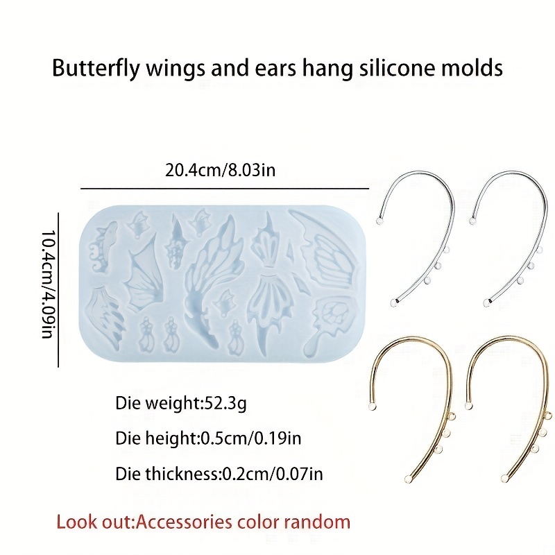 Resin Molds Butterfly Wing Earrings Silicone Epoxy Resin Molds for Jewelry  Molds