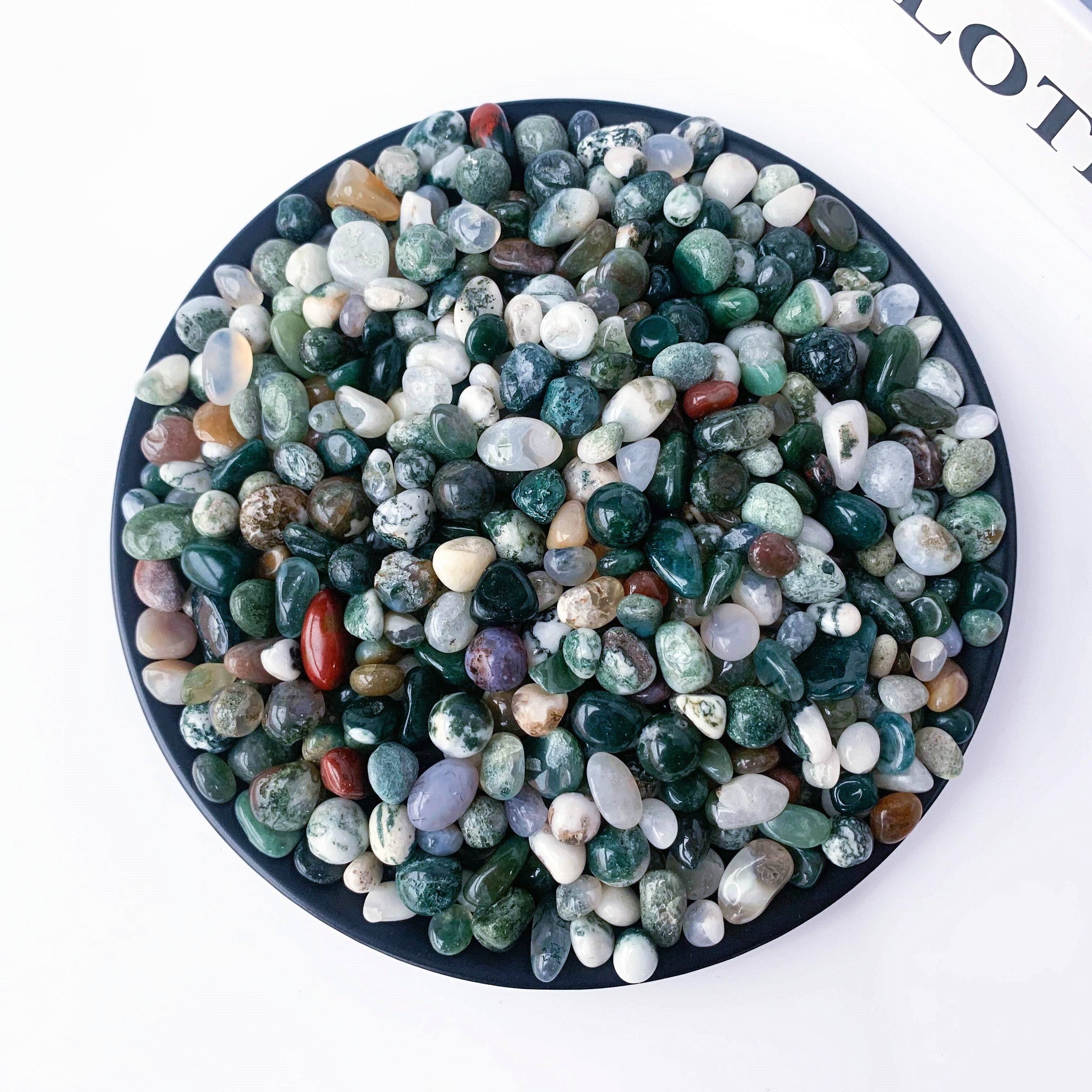 Moss agate store chips