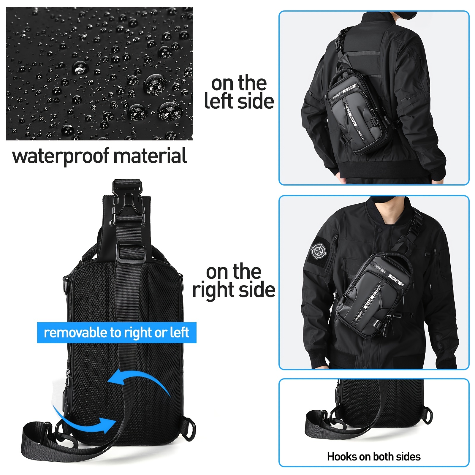 Men's Crossbody Backpack Shoulder Bag Lightweight One Strap - Temu
